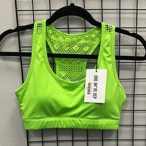 Neon Green bomber bra